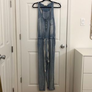 Denim wash lightweight romper